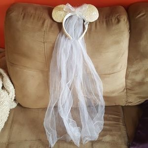 Bride veil minnie mouse ears